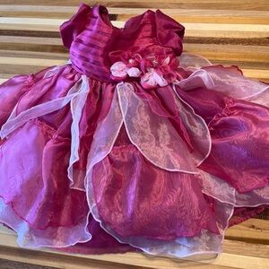 Nannette layered pink special occasion infant dress, size 6-9 months